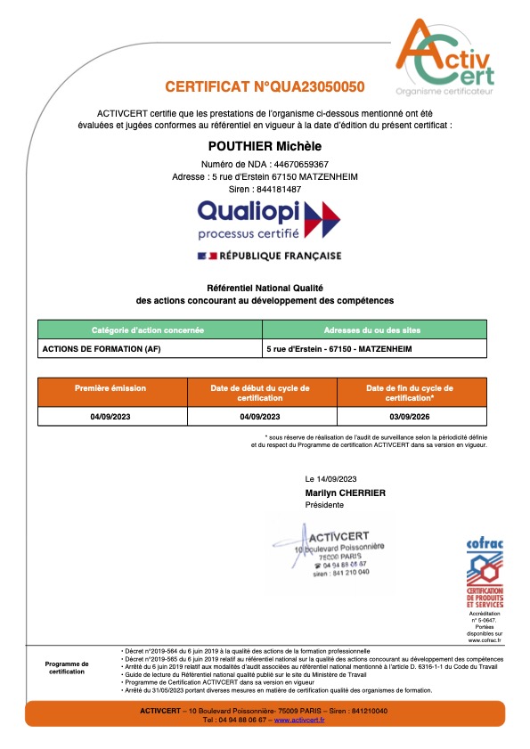 Certification Qualiopi